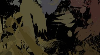 Sanatsal soyut arkaplan. Doku boyalı duvar kağıdı. Boya darbeleriyle yaratıcı bir illüstrasyon. Fırça desenli resim.