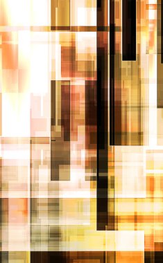 Renkli ve canlı geometrik şekiller katmanları var. Bir teknoloji planının dijital illüstrasyonu. Gelecekçi tasarım şablonu.