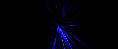 Fütürist mercek patlaması. Parlayan parçacıkları ve çizgileri olan ışık patlaması yıldızı. Güzel soyut ışın arkaplanı.