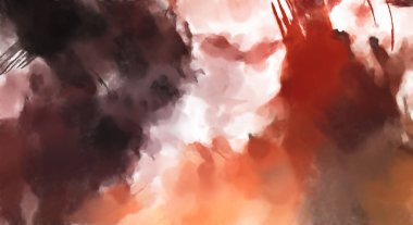 El yapımı sürreal soyut desenli suluboya. Modern sanatsal resim. 2D çizim. Arkaplan boyası karışımı. Yaratıcı duvar sanatı. Çağdaş sanat