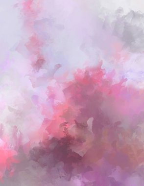 Renkli fırça darbelerinin 2D çizimi. Dekoratif desenli resim. canlı boya desenli arkaplan.