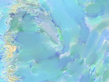 Yumuşak suluboya duvar kağıdı. Hafifçe fırçalanmış renkleri olan sanatsal bir resim. Pastel renkler arkaplana dokunmuş. Soyut duvar sanatı..