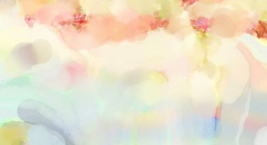 Yumuşak suluboya duvar kağıdı. Hafifçe fırçalanmış renkleri olan sanatsal bir resim. Pastel renkler arkaplana dokunmuş. Soyut duvar sanatı..