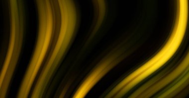 Siyah arka planda renkli düz çizgiler. Sıvı ve sıvı renkli dalgalar karanlıkta akıyor. Duvar kağıdı, afiş, arkaplan, kart, kitap, kapak, poster, afiş, broşür