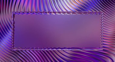 Soyut çerçeveli arkaplan. Renkli, canlı, dalgalı bir duvar kağıdı. Merkezi çerçeveli yaratıcı grafik 2d çizim. Dinamik şekilli modaya uygun sıvı örtüsü.