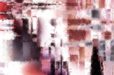 Modern sanat. Renkli çağdaş sanat eserleri. Renkli boya darbeleri. Soyut arkaplanda fırça darbeleri. Fırça boyası. Eşsiz duvar sanatı.