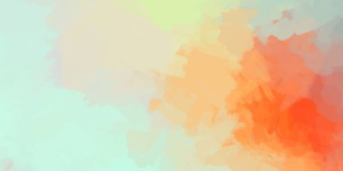 Yaratıcı bir geçmiş. Canlı fırça darbeleriyle boyanmış. Renkli desenli resim. Fırçalanmış duvar kağıdını boya.