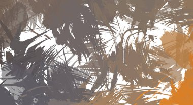 Renkli fırça darbelerinin 2B çizimi. Dekoratif doku resmi. Canlı boya desenli arka plan. Kaotik fırça darbeleri resim.