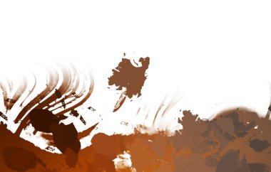 Taranmış Boyalı Soyut Arkaplan. Vahşi kaotik fırça darbeleri. Boya darbeleri. 2D İllüstrasyon. Fırça darbeli resim. 