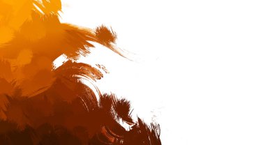 Taranmış Boyalı Soyut Arkaplan. Vahşi kaotik fırça darbeleri. Boya darbeleri. 2D İllüstrasyon. Fırça darbeli resim. 