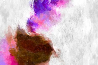 Soyut arkaplanda pürüzlü fırça darbeleri. Fırça boyası. Renkli boya darbeleri. Eşsiz duvar sanatı. Tuvaldeki modern sanat. Renkli çağdaş sanat eserleri. 