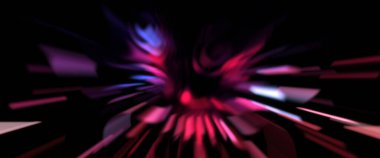 Işık parçacık izleri. Parlayan parçacıkları ve çizgileri olan ışık patlaması yıldızı. Güzel hareketli soyut ışın arkaplanı.