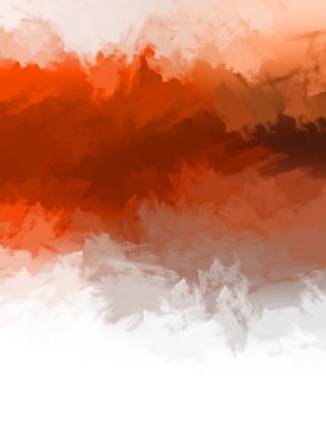 Renkli fırça darbelerinin 2D çizimi. Dekoratif desenli resim. canlı boya desenli arkaplan.