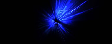 Fütürist mercek patlaması. Parlayan parçacıkları ve çizgileri olan ışık patlaması yıldızı. Güzel soyut ışın arkaplanı.