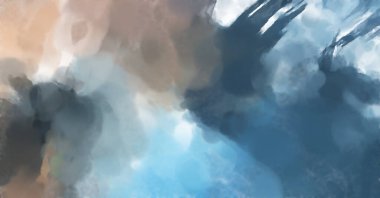 El yapımı sürreal soyut desenli suluboya. Modern sanatsal resim. 2D çizim. Arkaplan boyası karışımı. Yaratıcı duvar sanatı. Çağdaş sanat