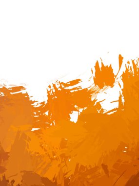 Taranmış Boyalı Soyut Arkaplan. Vahşi kaotik fırça darbeleri. Boya darbeleri. 2D İllüstrasyon. Fırça darbeli resim. 