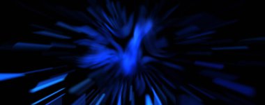 Işık parçacık izleri. Parlayan parçacıkları ve çizgileri olan ışık patlaması yıldızı. Güzel hareketli soyut ışın arkaplanı.