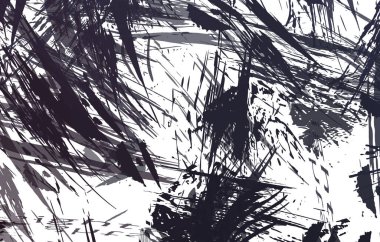 Sanatsal soyut arkaplan. Doku boyalı duvar kağıdı. Boya darbeleriyle yaratıcı bir illüstrasyon. Fırça desenli resim.