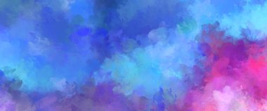 Sanatsal soyut arkaplan. Doku boyalı duvar kağıdı. Boya darbeleriyle yaratıcı bir illüstrasyon. Fırça desenli resim.