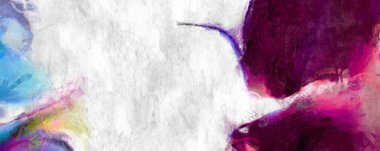 Soyut arkaplanda pürüzlü fırça darbeleri. Fırça boyası. Renkli boya darbeleri. Eşsiz duvar sanatı. Tuvaldeki modern sanat. Renkli çağdaş sanat eserleri. 