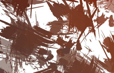 Sanatsal soyut arkaplan. Doku boyalı duvar kağıdı. Boya darbeleriyle yaratıcı bir illüstrasyon. Fırça desenli resim.