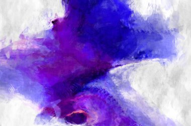 Soyut arkaplanda pürüzlü fırça darbeleri. Fırça boyası. Renkli boya darbeleri. Eşsiz duvar sanatı. Tuvaldeki modern sanat. Renkli çağdaş sanat eserleri. 