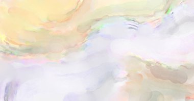 Modern fırça darbeleri. Pastel renklerde suluboya resim. Poster, duvar sanatı, afiş, kart, kitap kapağı veya ambalaj için sakinleştirici kompozisyonun yumuşak renkli çizimi. 