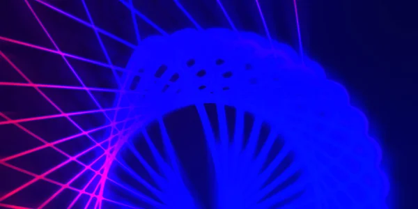 Neon Kleurrijke Abstracte Ontwerp Van Lichtgolven Digitale Achtergrond Met Neon — Stockfoto