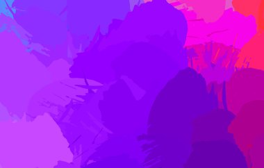 Vahşi fırça darbeleriyle yaratıcı soyut resim. Artistik fırça darbeleriyle donatılmış. Renkli ve canlı bir tasvir. Boyalı sanat.