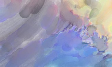 2D çizim. Sanatsal arkaplan resmi. Tablo üzerinde soyut resim. Çağdaş sanat. El yapımı resim. Renkli doku. Modern sanat eserleri. Yüzeyde suluboya fırça darbeleriyle boyama.