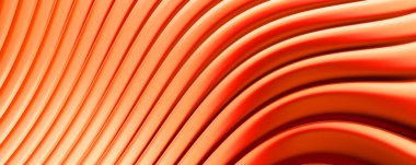 Soyut arkaplan. Renkli dalgalı yansıtıcı duvar kağıdı. Duvar kağıdı, afiş, arkaplan, kart, kitap kapağı veya web sitesi için grafiksel resimleme.