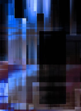 Renkli ve canlı geometrik şekiller katmanları var. Bir teknoloji planının dijital illüstrasyonu. Gelecekçi tasarım şablonu.