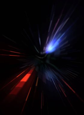 Fütürist mercek patlaması. Parlayan parçacıkları ve çizgileri olan ışık patlaması yıldızı. Güzel soyut ışın arkaplanı.