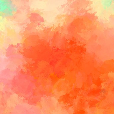 Canlı fırça darbeleriyle boyanmış. Renkli desenli resim. Fırçalanmış duvar kağıdını boya.