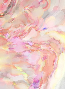 Modern fırça darbeleri. Pastel renklerde suluboya resim. Poster, duvar sanatı, afiş, kart, kitap kapağı veya ambalaj için sakinleştirici kompozisyonun yumuşak renkli çizimi. 