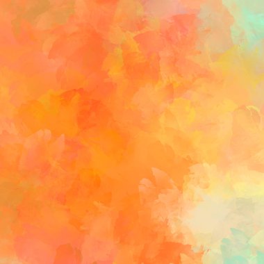 Canlı fırça darbeleriyle boyanmış. Renkli desenli resim. Fırçalanmış duvar kağıdını boya.