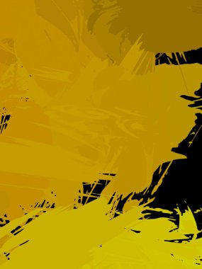 Vahşi fırça darbeleriyle yaratıcı soyut resim. Artistik fırça darbeleriyle donatılmış. Renkli ve canlı bir tasvir. Boyalı sanat.