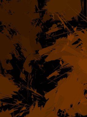 Vahşi fırça darbeleriyle yaratıcı soyut resim. Artistik fırça darbeleriyle donatılmış. Renkli ve canlı bir tasvir. Boyalı sanat.