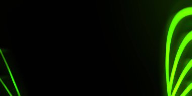 Işık dalgalarının neon renkli soyut tasarımı. Dijital arka plan ve neon ışığı parlama efekti. Parlak ışınlar duvar kağıdı.