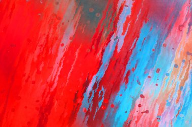 Yaratıcı soyut resim. Artistik fırça darbeleriyle donatılmış. Renkli ve canlı bir illüstrasyon. boyalı sanat.