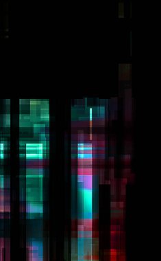 Renkli ve canlı geometrik şekiller katmanları var. Bir teknoloji planının dijital illüstrasyonu. Gelecekçi tasarım şablonu.