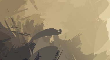 Fırça darbesi ile boyanmış. Sanatsal canlılık ve renkli duvar kâğıdı. Kaotik resim. Taranmış Boyalı Soyut Arkaplan. 