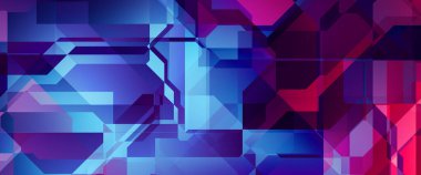 Soyut geometrik duvar kağıdı. Geometrik renkli şekiller. Çokgen arka plan. Bir teknolojinin dijital illüstrasyonuName.