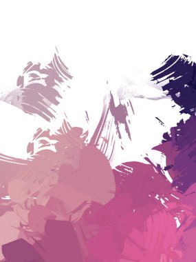 Taranmış Boyalı Soyut Arkaplan. Vahşi kaotik fırça darbeleri. Boya darbeleri. 2D İllüstrasyon. Fırça darbeli resim. 