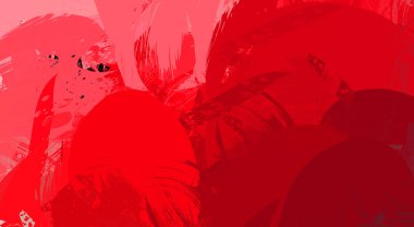 Canlı fırça darbeleriyle boyanmış. Renkli desenli resim. Fırçalanmış duvar kağıdını boya.