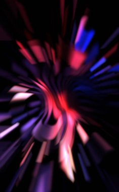 Işık parçacık izleri. Parlayan parçacıkları ve çizgileri olan ışık patlaması yıldızı. Güzel hareketli soyut ışın arkaplanı.