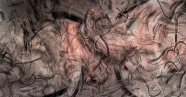 Modern sanat. Taranmış Boyalı Soyut Arkaplan. Fırça darbesi ile boyanmış. Boya darbeleri. 2B Görüntü