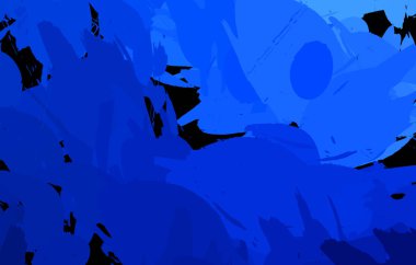 Vahşi fırça darbeleriyle yaratıcı soyut resim. Artistik fırça darbeleriyle donatılmış. Renkli ve canlı bir tasvir. Boyalı sanat.