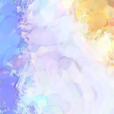 2D çizim. Sanatsal arkaplan resmi. Tablo üzerinde soyut resim. Çağdaş sanat. El yapımı resim. Renkli doku. Modern sanat eserleri. Yüzeyde suluboya fırça darbeleriyle boyama.