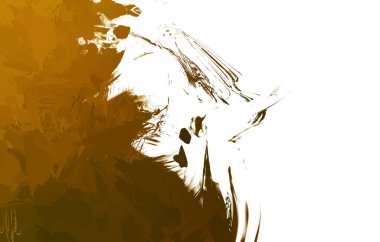 Duvar sanatı Eşsiz ve yaratıcı illüstrasyon. Fırça darbesi ile boyanmış. Renkli fırça darbelerinin soyut arkaplanı. Fırçalanmış canlı duvar kâğıdı. Boyalı sanatsal yaratım.